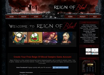 Reign Of Blood -  A Free Vampire Based RPG