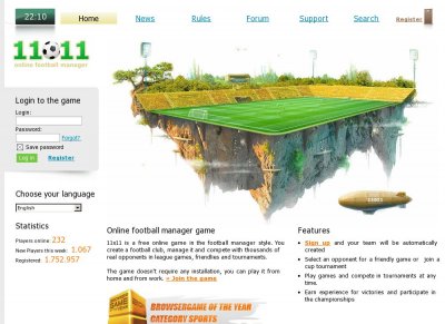 11x11 Online Football Manager