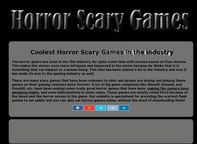 Horror Scary Games