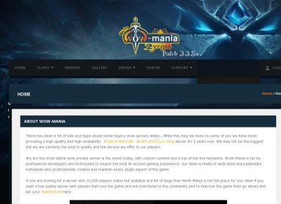 WoW-Mania  WotLK  Blizzlike  PvE  PvP  3.3.5a